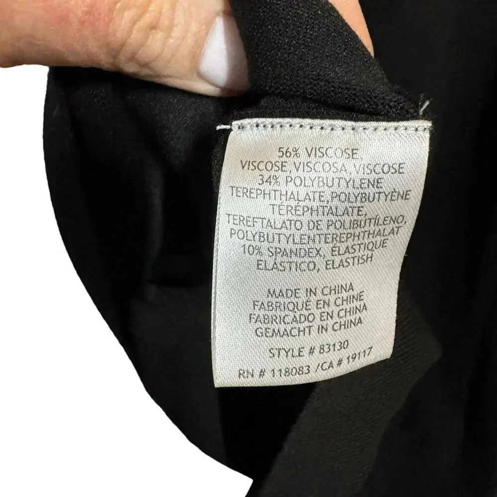 Minnie Rose Black mock turtleneck black knit sleeveless top size small - Picture 5 of 8